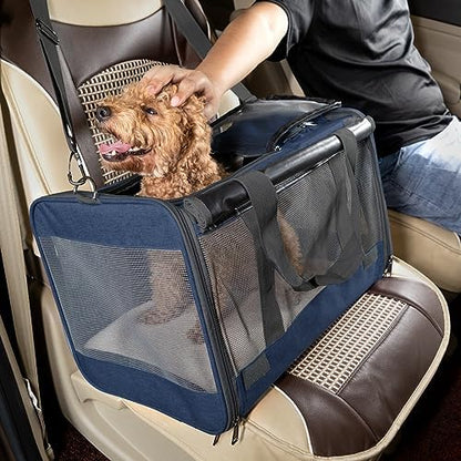 GAPZER Medium Cat Carrier Large Cat 15 lbs+ Soft Pet Car Cage Small Puppy - Image 6