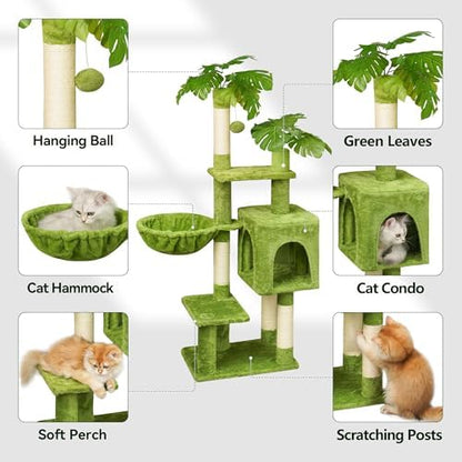 Meecal Green Cat Tree, 47-Inch Cat Tower for Kittens Under 6 Months 9lbs - Image 2