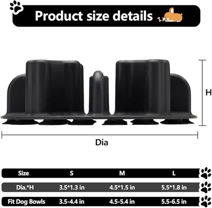 Soft Silicone Anti-Choking Puzzle Dog Bowl Insert, Anti-Slip Slow Down Eating Feeder, Compatible with Regular Elevated Dog Bowls