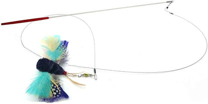 Cat Toy Teaser Wand - Butterfly Teaser and Wand - Black