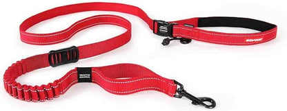 EzyDog Road Runner Hands Free Dog Leash – Waist Leash for Dog Walking, Jogging and Running with Zero Shock Bungee, Reflective Stitching, and Adjustable Waist (Red)