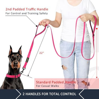 Plutus Pet Double Handle Dog Leash, 6 FT Long, for Medium Large Dogs - Image 2