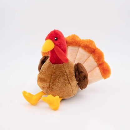 ZippyPaws Turkey Plush - Interactive Dog Toys to Keep Them Busy, Squeaky & Crinkly Pet Toy for All Breeds, For Small, Medium, & Large Dogs, 1 Medium Blaster Squeaker - Tucker the Turkey