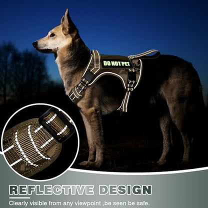 WINSEE Tactical Dog Harness, No Pull Dog Harness for Medium Large Dogs with Handle & Molle, Military Service Dog Vest Harness in Training Pet Harness for Small Dogs - Image 6
