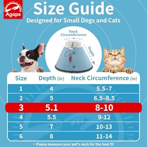 Agape Soft Dog Cone for Small Dogs & Cats, Recovery Collar to Stop Licking - Image 2