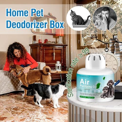 Pet Odor Eliminator Gel, 5.3 oz Pet Odor Absorber Box, 90-Day Long-Lasting Odor Absorber for Cats & Dogs, Plant-Based Air Freshener for Home, Litter Box, Kennel & Pet Areas (B) - Image 3