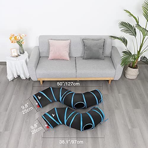 Pawaboo Cat Tunnel, Cat Tunnels for Indoor Cats, S-Shape Foldable Cats Tube - Image 5