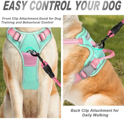 BARKBAY Dog Harness No Pull for Large Dogs Front Back Clips,Dog Vest - Image 2
