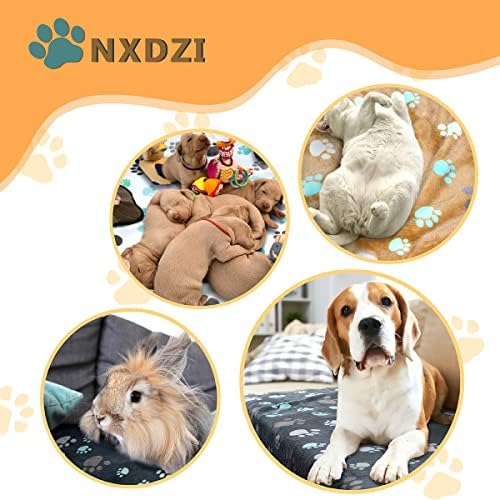 Dog Blankets for Medium Large Dogs, 3 Pack Dog Blanket Washable 41" x 31", Fuzzy Soft Pet Mat Throw Cover for Kennel Crate Bed, Cute Paw Pattern, Cat Blanket, Blankets for Dogs, Pet Blanket - Image 3