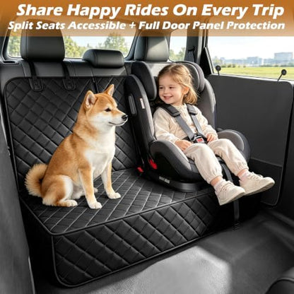 Dog Car Seat Cover for Back Seat with Side Flaps and Door Protector - Image 2
