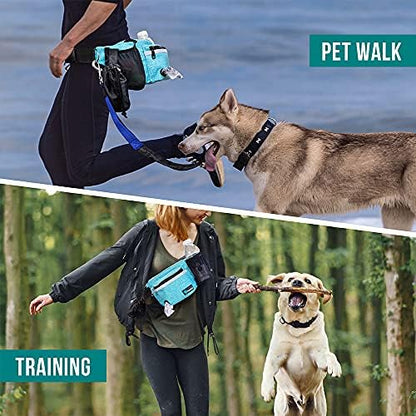 PetAmi Dog Fanny Pack, Treat Pouch for Dog Walking Training, Turquoise Blue - Image 6
