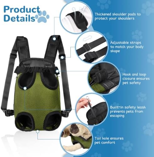 YUDODO Pet Dog Carrier Backpack Adjustable Front Carrier for Small Dog Cat - Image 2