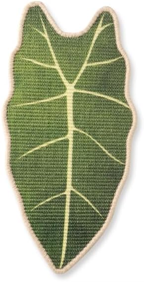 Premium Natural Sisal Botanical Leaf Cat Scratcher Mat, Extra Large Leaf-Shaped for Wall & Floor, Indoor Jungle Decor, Furniture Protector, Durable Cat Scratcher with Stylish Leaf Design (Velvet taro) by Unknown