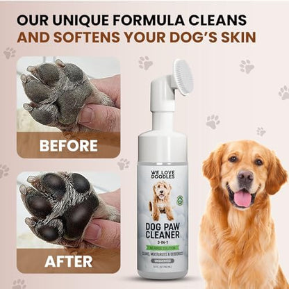 Dog Paw Cleaner, No-Rinse, 3-in-1 Silicone Bristle Brush, Unscented, 5 oz - Image 6