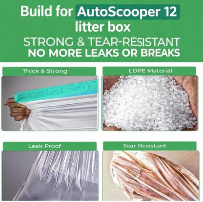 100 Count Cat Litter Bags Compatible with Petpivot Autoscooper 11/12 - Image 5