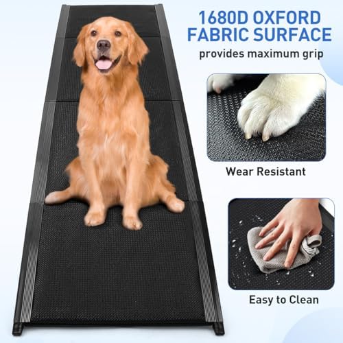 Gadpiparty Dog Car Ramp for Large Dogs 70.86in Folding Pet Ramp with Non-Slip Surface Portable Vehicle Ladder for Cars Suvs and Trucks Easy Setup for Short-Legged Elderly or Injured Dogs - Image 7