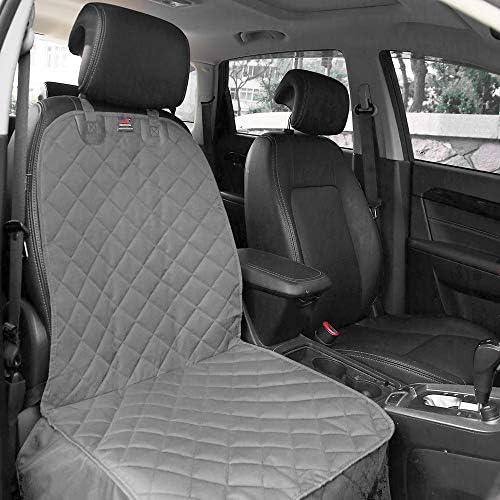 HONEST OUTFITTERS Dog Car Seat Covers, Pet Front Cover for Cars, Trucks, and Suv's - Waterproof & Nonslip Dog Seat Cover(Gray) - Image 5