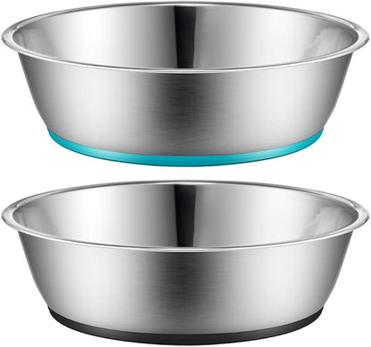 PEGGY11 Lightweight Stainless Steel Cat Bowls - 1.8 Cup, 2 Pack