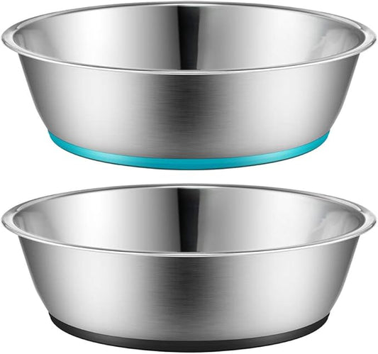PEGGY11 Lightweight Stainless Steel Cat Bowls - 1.8 Cup, 2 Pack