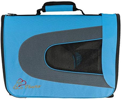 Pawer 18” x 11”x 11” Soft-Sided Foldable Airline Approved Pet Carrier for Cat, Puppy and Small Dog, Washable 600D Oxford Fabric, with Handle and Strap for Carry, Multiple Colors Available - Image 3