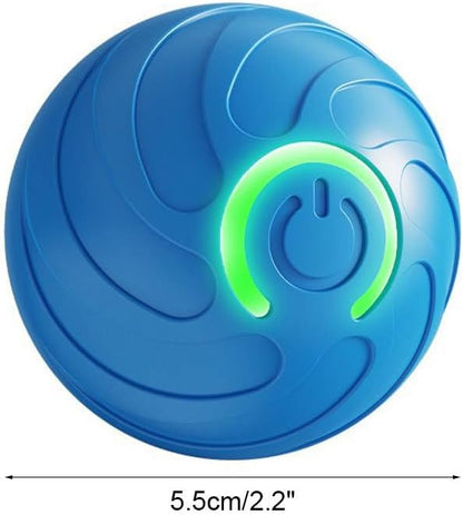 MiOYOOW Interactive Dog Toy, Automatic Dog Bounce Balls with Colorful Light USB Charging Pet Rolling Ball for Dogs Playing Training