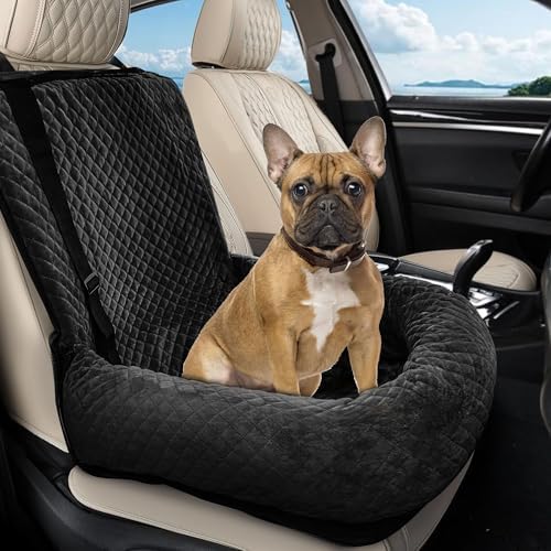 Sephyroth Dog Car Seat for Small/Medium Dogs,Dog Car Bed Washable Pet Travel Safety Car Seat,Super Soft Safe Removable Pet Booster Seat,Fits for All Cars(Black) by Sephtroth