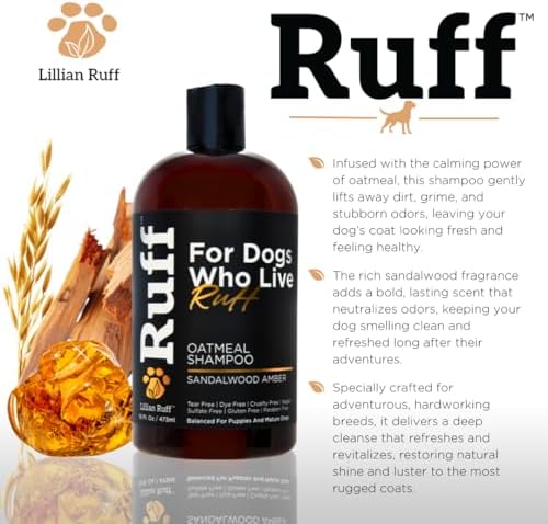 Ruff by Lillian Ruff Oatmeal Dog Shampoo & Conditioner with Aloe & Coconut Oil | Relieves Itching & Hot Spots | Moisturizing & Deodorizing | Safe for Puppies | USA Made - Image 4