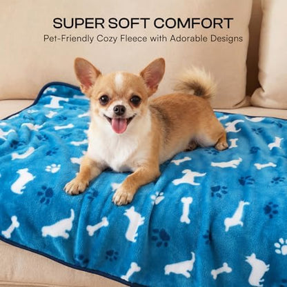 Luciphia Dog Blanket 3 Pack, Soft Cozy Fleece Throw for Puppy Cat,23"x16" - Image 3