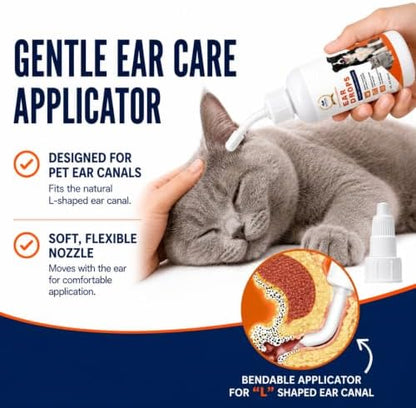 Dog Ear Cleaner Drops & Ear Wipes Kit – Advanced Pet Ear Cleaning Solution with Hypochlorous Acid, Helps Relieve Itchy Ears, Removes Wax & Odor, Gentle for Dogs & Cats - Image 5