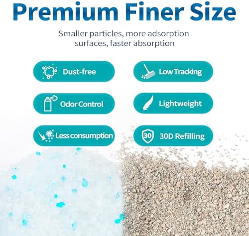 Made4Pets Cat Litter Crystals,Non Clumping Litter 25.8 lbs(6 x 4.3lb Packs) - Image 4