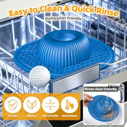 Multi-Purpose Silicone Slow Feeder & Lick Mat for Dogs & Cats (Blue) - Image 6