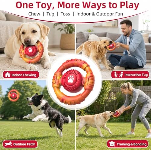 Pamlulu Tough Dog Toys for Aggressive Chewers, Indestructible Dog Toy for Large Dogs, Nylon Chew Toys for Medium Large Breed, Interactive Dog Toys to Keep Them Busy, Dog Birthday - Image 7