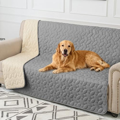 Ameritex Pet Bed Cover Dog Bed Blanket for Sofa and Furniture Waterproof New Pattern Design (68x82 Inch, Light Grey) by Ameritex