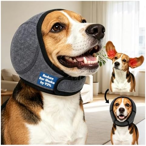 Dog Ear Cover No Flap Ear Wrap for Hematoma Anxiety Relief Noise Protection by JellyPanda