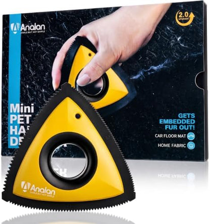 Analan Mini Pet Hair Remover for Car Detailing Dog Hair Tool Brush (Yellow) by ANALAN