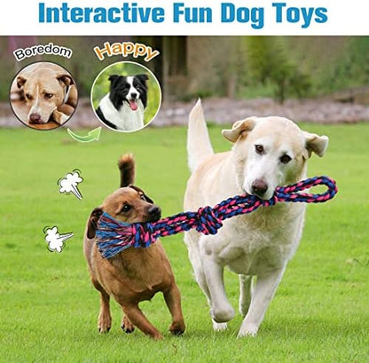 UPSKY Dog Rope Toys 2 Nearly Indestructible Dog Toys, Dog Toy for Medium to Large Breed, Dental Cleaning Chew Toys, Dog Tug Toy for Boredom, Dog Teething Toys, Dog Rope Toy for Aggressive Chewers - Image 5