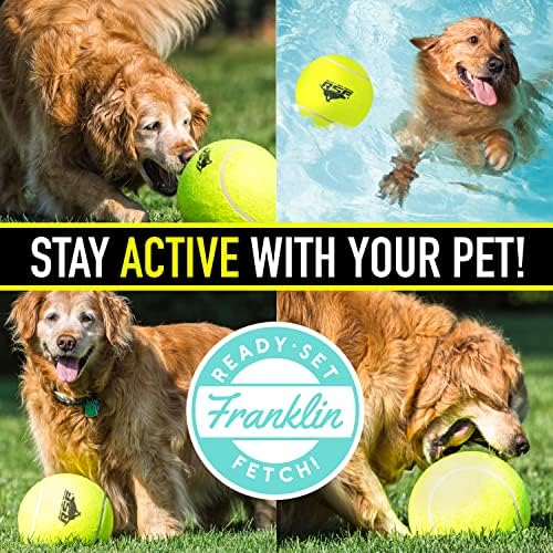 Franklin Sports Ready Set Fetch Oversized Dog Tennis Ball - 8.5" - Image 7