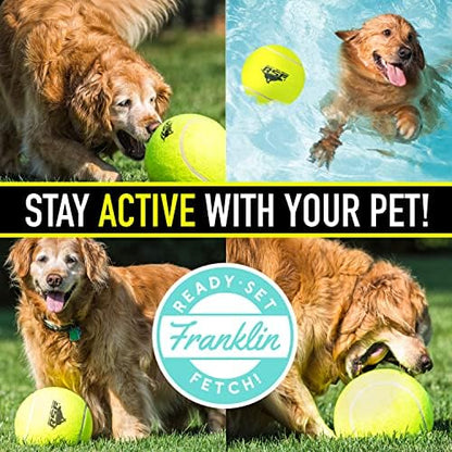 Franklin Sports Ready Set Fetch Oversized Dog Tennis Ball - 8.5" - Image 7