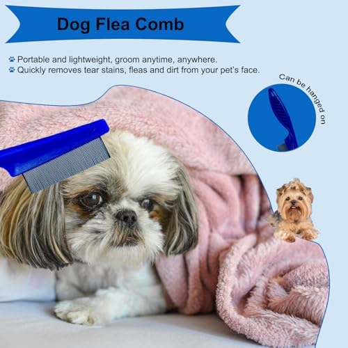 3 PCS Puppy Brush Grooming Kit (Blue) - Image 5