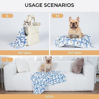 Luciphia 3 Pack Cute Dog Blankets Soft Fleece for Small Puppy Cat,41"x31" - Image 2