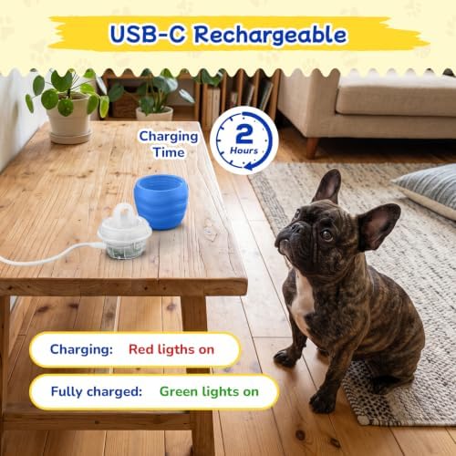Interactive Dog Toys, Automatic Rolling Dogs Toy with Rope for Medium/Large Dogs, Touch Activated Moving Dog Ball for Boredom(Blue) - Image 5