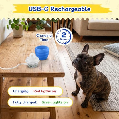 Interactive Dog Toys, Automatic Rolling Dogs Toy with Rope for Medium/Large Dogs, Touch Activated Moving Dog Ball for Boredom(Blue) - Image 5