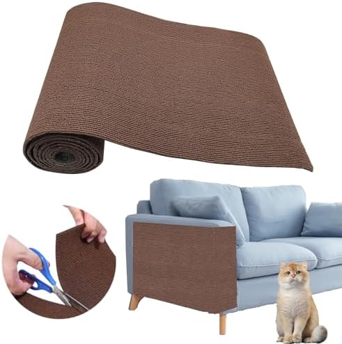 SREBAY Cat Scratch Couch Furniture Protector, Self-Adhesive Scratch Pad by SREBAY