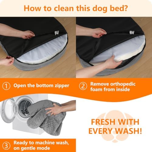 Dwanton Orthopedic Waterproof Medium Dog Bed Sofa, Gel Memory Foam, 36" - Image 7