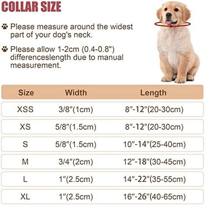 Reflective Dog Collar, Puppy Collar with Buckle Adjustable, Black L - Image 5