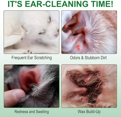 Pet Ear Cleaner Wipes 50Pcs - Cleaning, Soothing, and Deodorizing Itchy Ears, Dog Ear Wipes & Cat Ear Wipes, Pet Ear Relief Solution - Image 5
