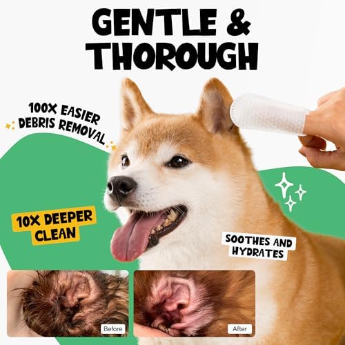 Dog Ear Wipes 100 Count - Vet Ear Cleaner for Dogs & Cats - Image 2