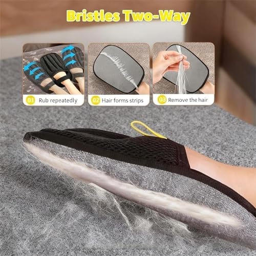 Pet Hair Removal Glove for Cats Dogs - 2PCS Extra Large Thickened Upgraded Five Finger Electrostatic Pet Hair Gloves Reusable Magic Brush Pet Hair Remover Tool for Laundry Couch Carpet Car Seat - Image 3