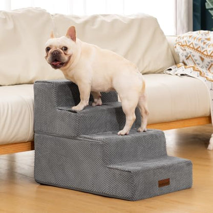 Aodisman Dog Steps for Bed & Couch,18.5" H 4-Step Pet Stairs for Small Dogs - Image 5