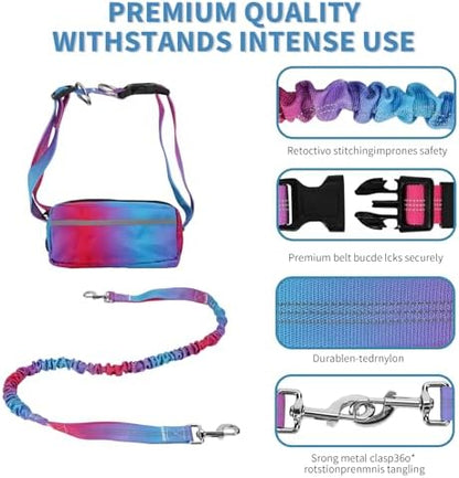 Hands Free Dog Leash for Medium Large Dogs,Hands Free Dog Leash with Zipper Pouch,Suitable for Running Jogging Walkin - Image 2